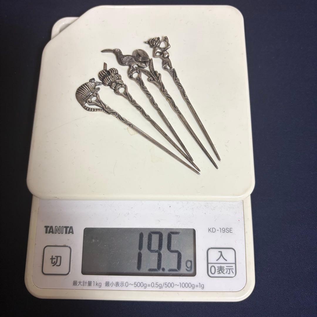 純銀　シルバー 900 オリーブピック デザート ピック　ブラジル　5本セット