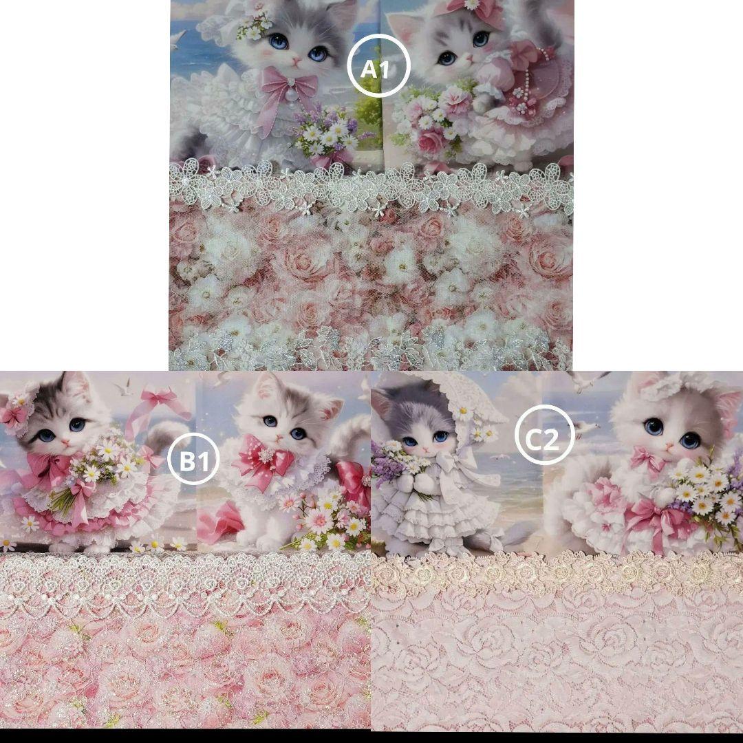 じゅんじゅん様♥️オーダー品♥️レースマルチカバー　猫　猫と女の子