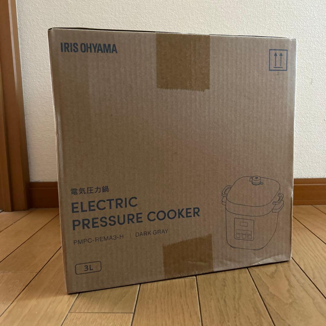 アイリスオーヤマ 電気圧力鍋 3L ダークグレイ