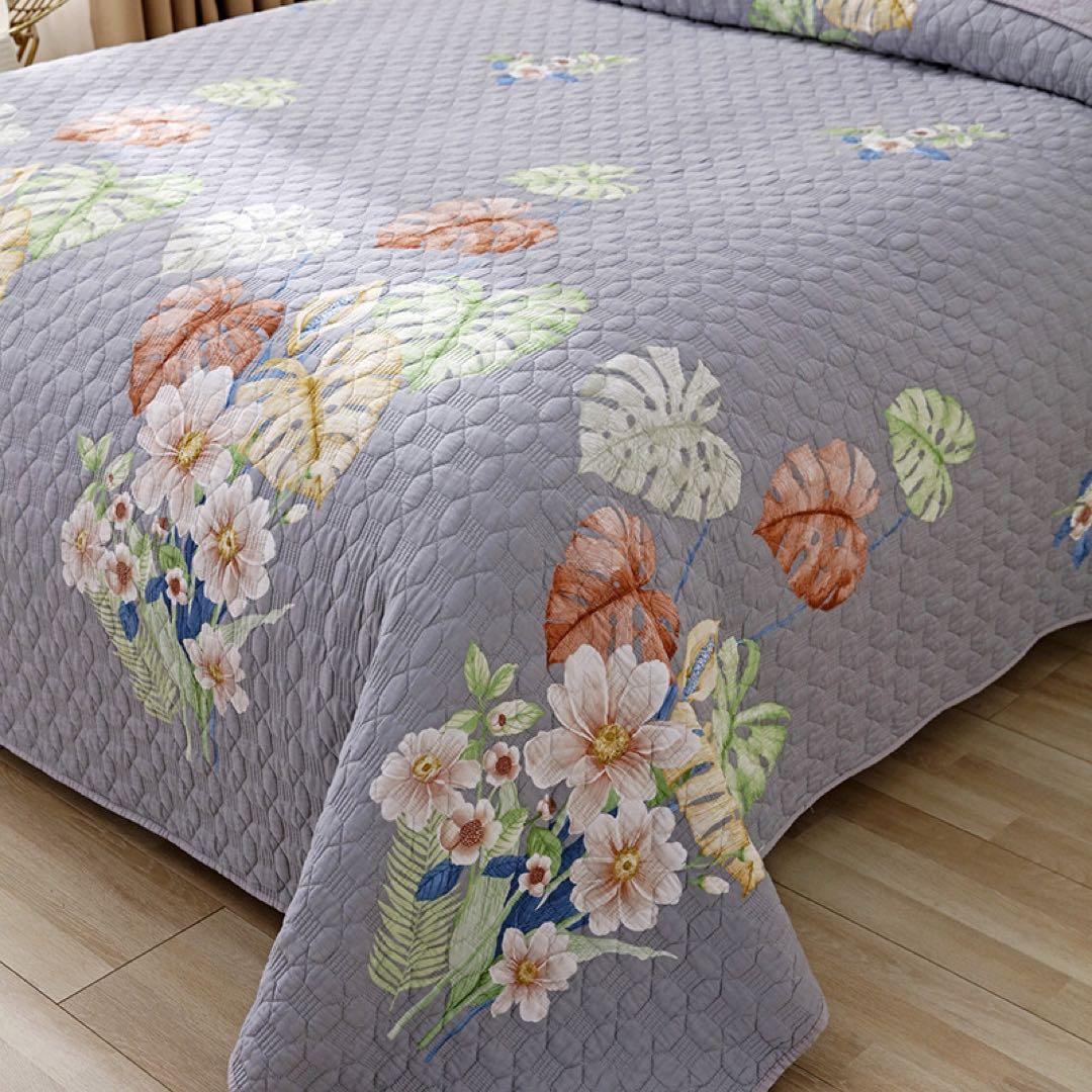 キルトベッドカバー3点セット綿マルチカバー キルティング 288