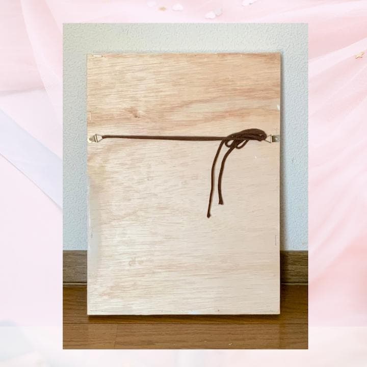 風景画 花の風景「釧路湿原」油彩画 木製フレーム付き