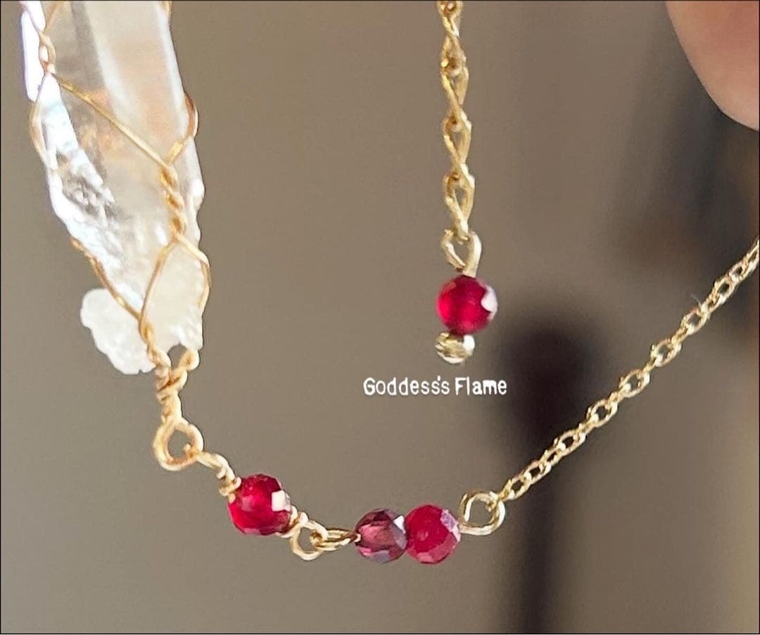 レムリアンシード　原石　女神の炎　ブレスレット