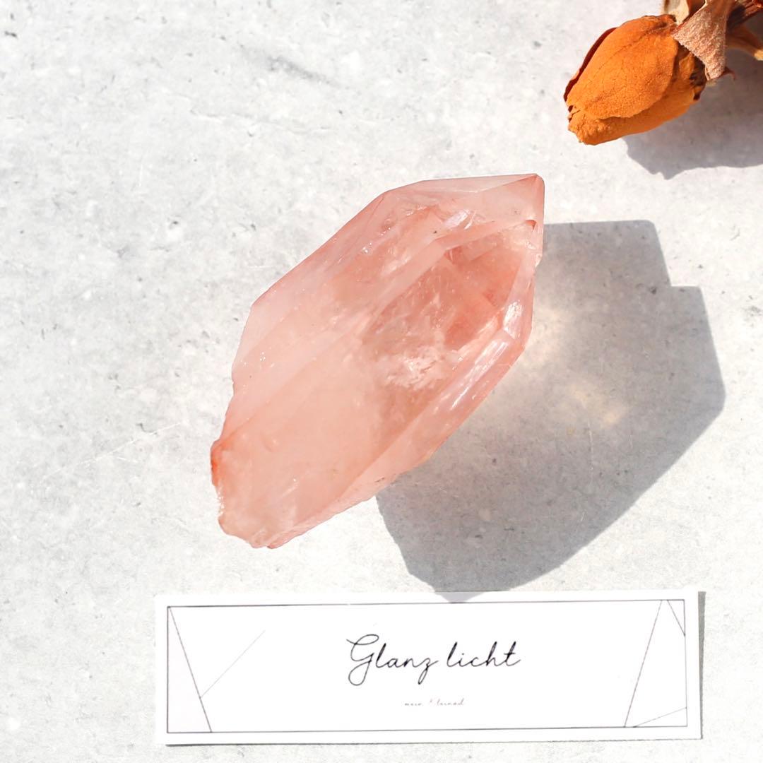 ツイン ディープピンクレムリアンシード 天然石 水晶 鉱物 一点物 クォーツ