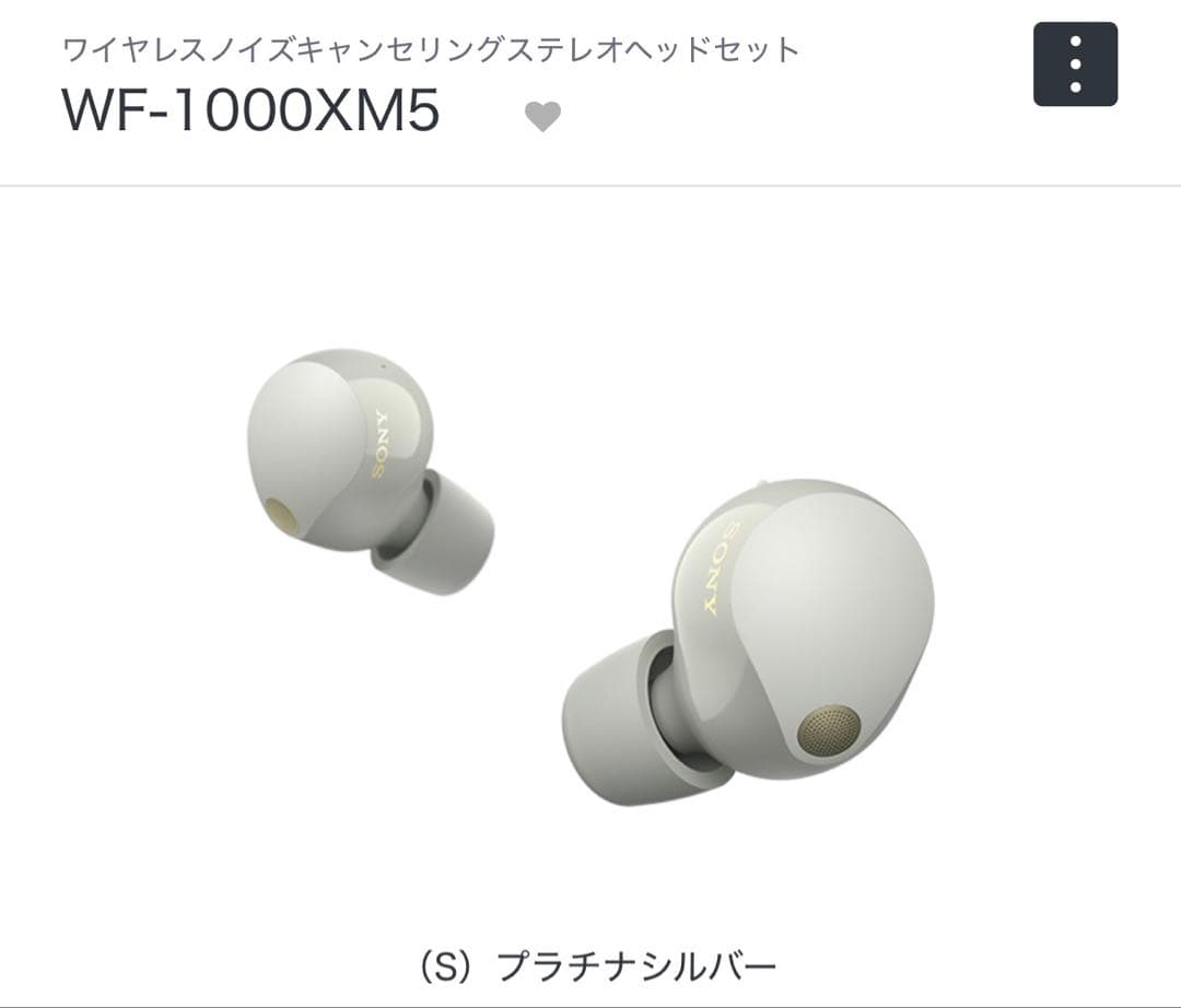SONY WF-1000XM5 両耳