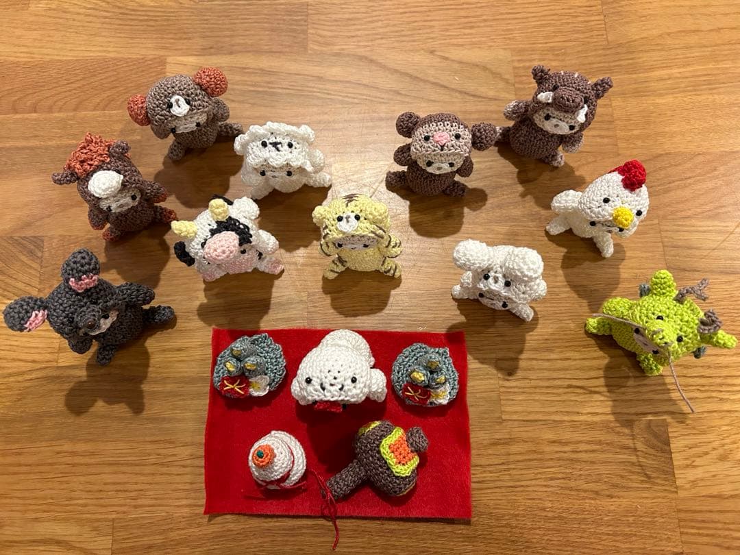 【更にお値下しました】十二支 着ぐるみ あみぐるみセット