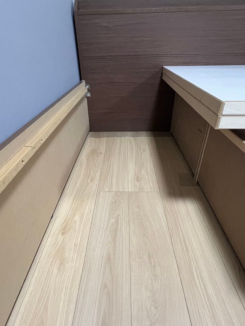 【美品】セミダブルベッドフレーム　板下収納付