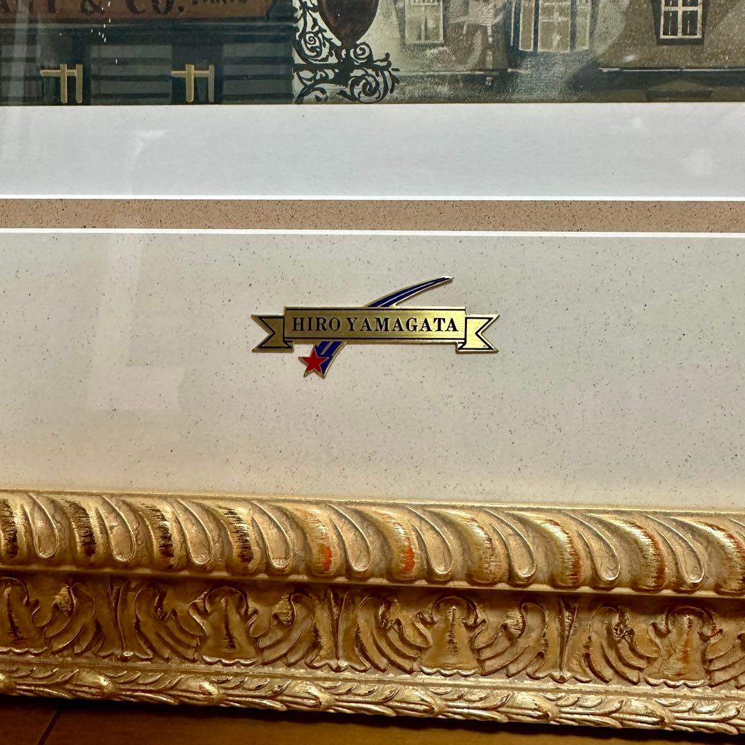 絵画　ヒロ、ヤマガタ　雨煙るパリ／版画 シルクスクリーン