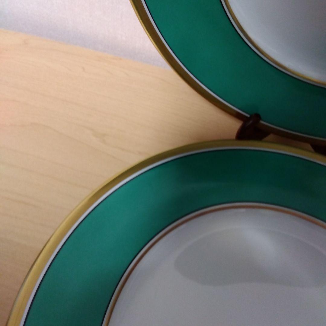 未使用品 Richard Ginori ジノリ インペログリーン　25cm ペア