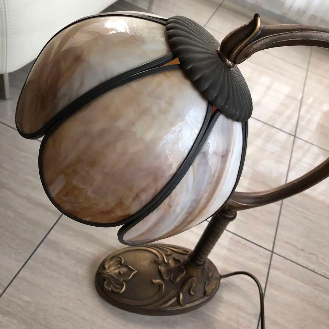 お引き渡し希望1980年西ドイツ購入　大理石　アンティーク　照明スタンド