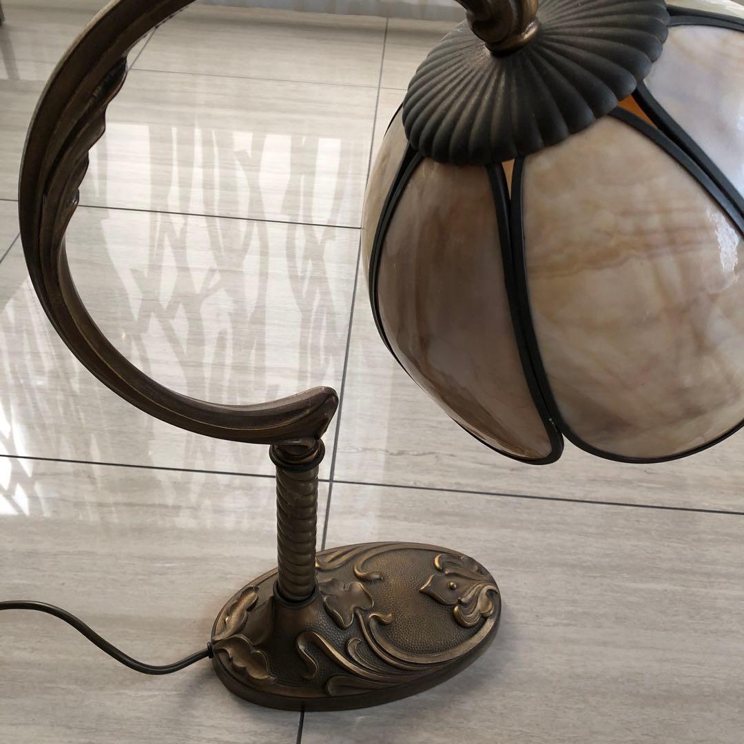 お引き渡し希望1980年西ドイツ購入　大理石　アンティーク　照明スタンド