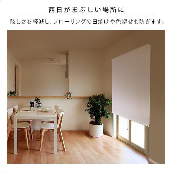 壁空け不要！つっぱりロールスクリーン　幅180cm（遮光タイプ）