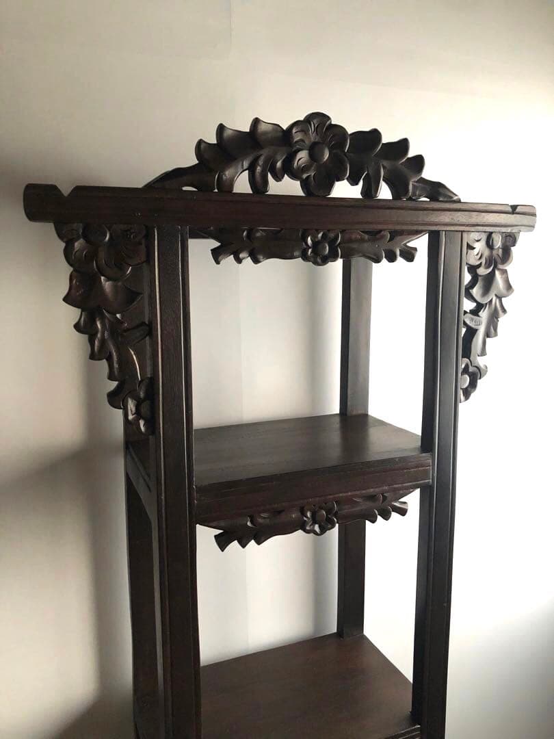 神戸家具 コロニーハウス COLONY HOUSE 飾り棚 収納 彫刻 無垢古材