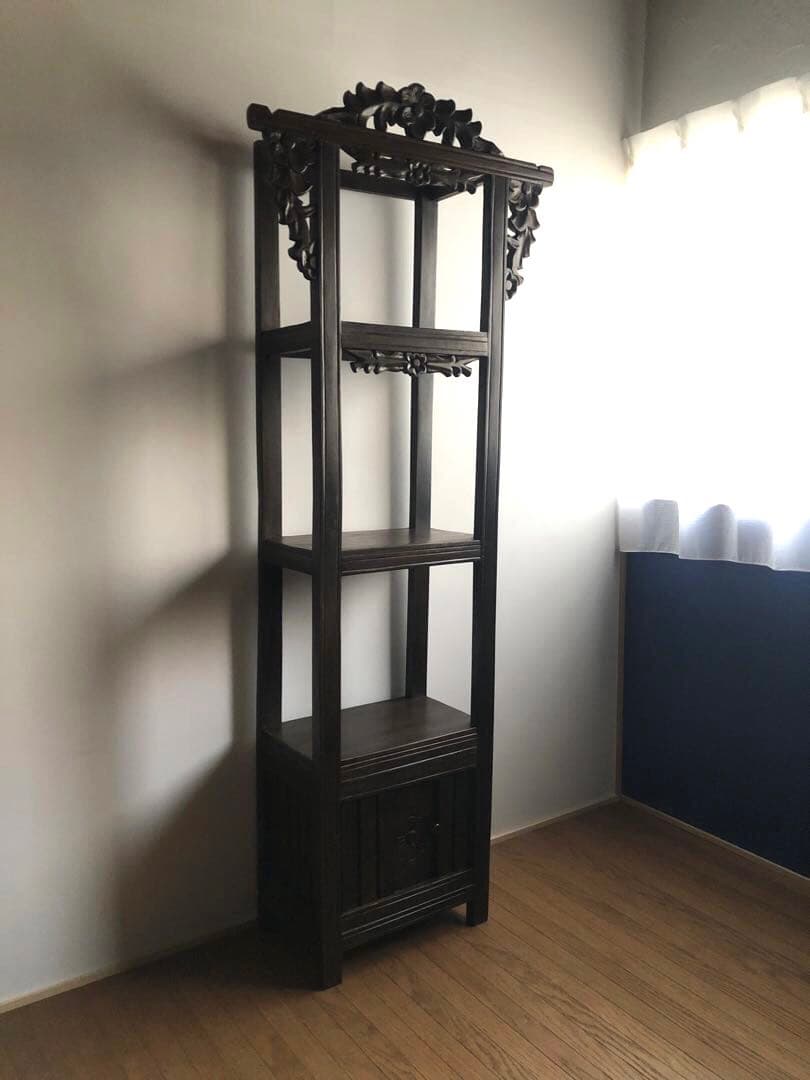 神戸家具 コロニーハウス COLONY HOUSE 飾り棚 収納 彫刻 無垢古材