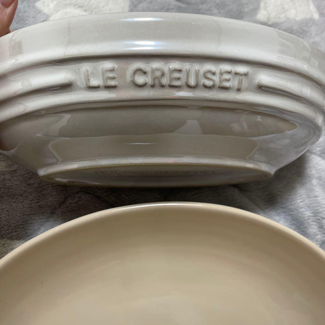 LE CREUSET ベージュ 楕円形皿 2点セット