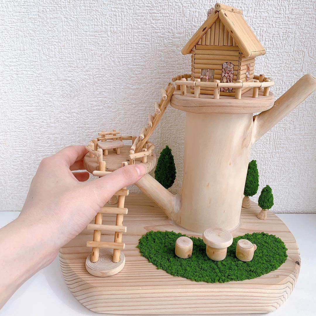 木製　ツリーハウス 白木