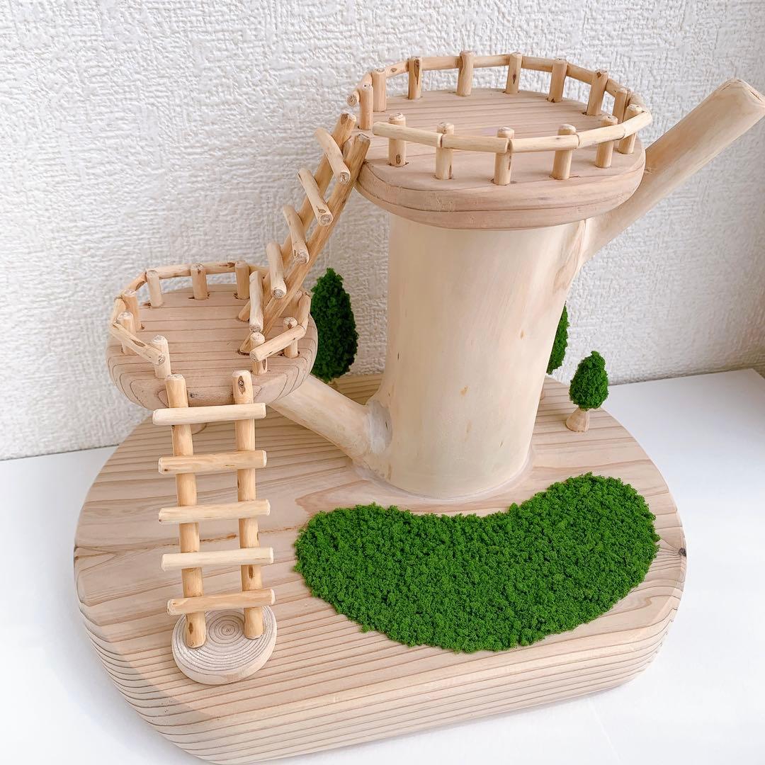 木製　ツリーハウス 白木