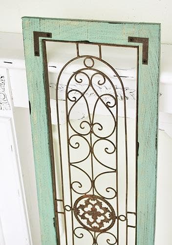 アイアン デコ ウッド ウィンドウ 壁飾り 窓 アンティーク 6866