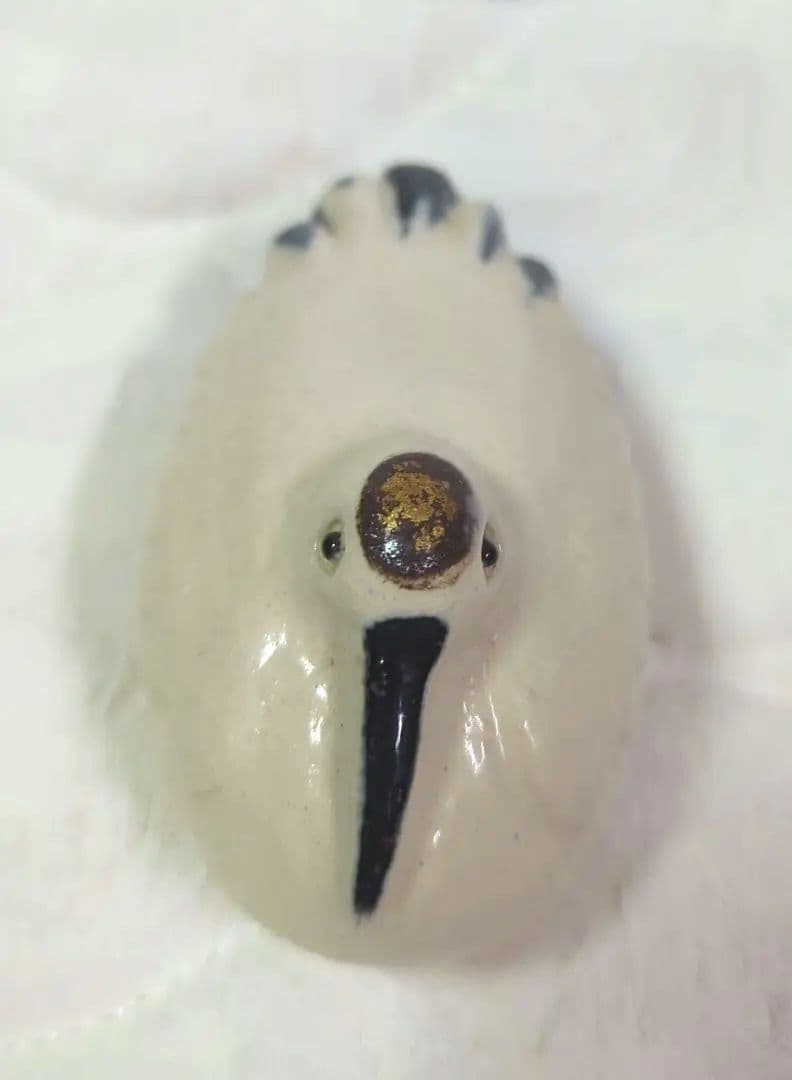 【巨匠・小倉健 作】清水焼 巣ごもり鶴 香合（デッドストック）