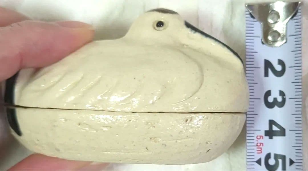 【巨匠・小倉健 作】清水焼 巣ごもり鶴 香合（デッドストック）