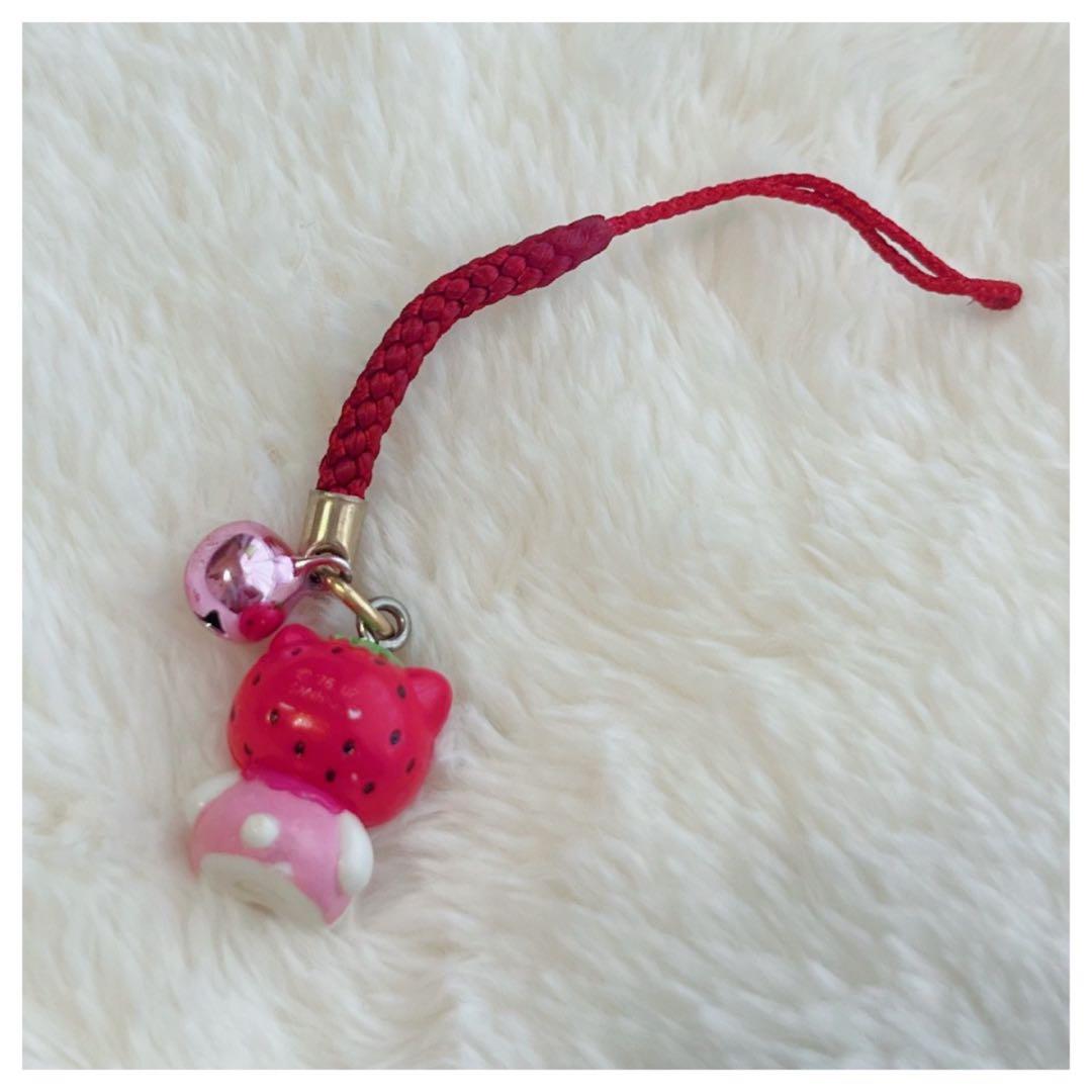 レア ご当地キティ 根付け 栃木 いちご ストラップ 2002