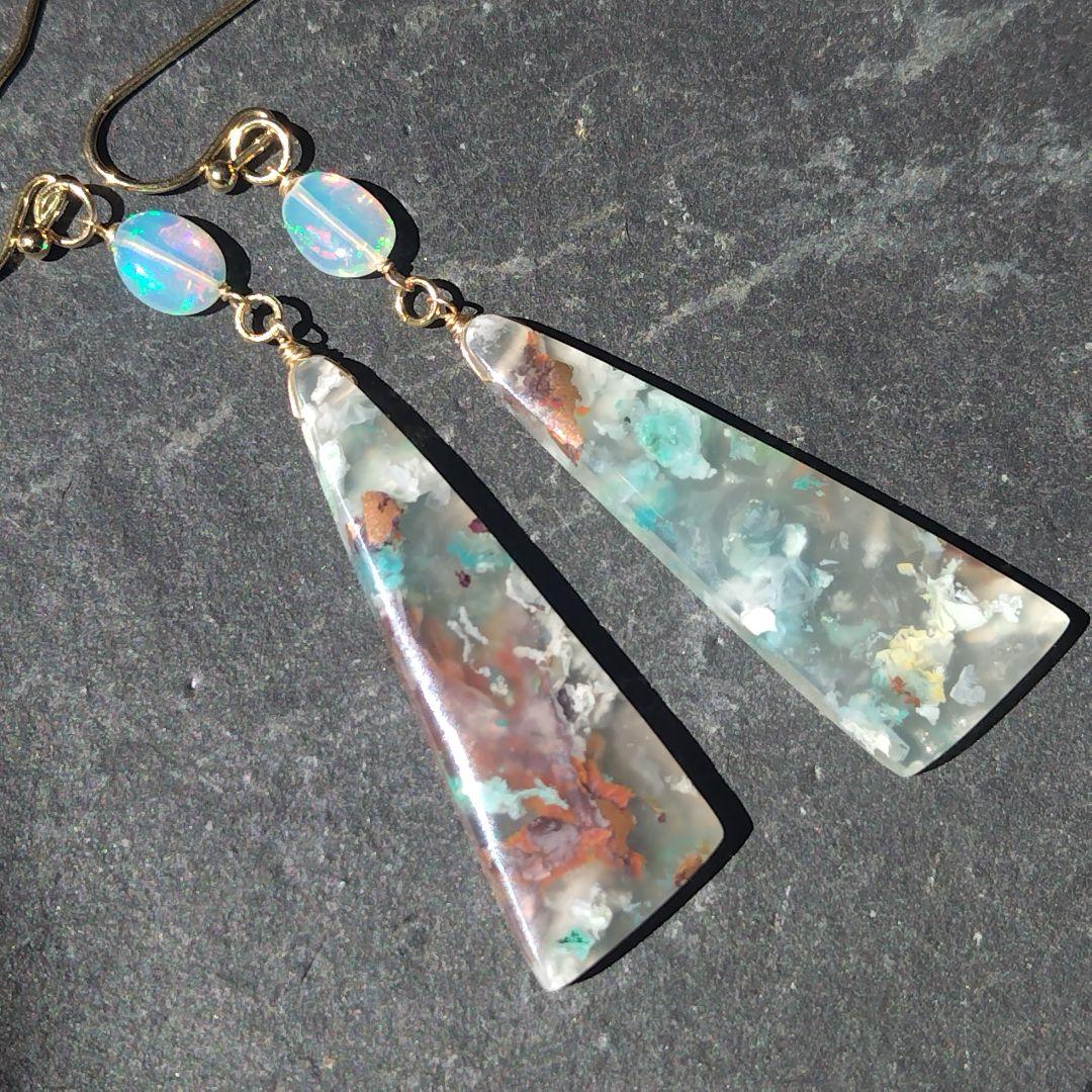 希少　大粒　コッパークリソコラインカルセドニー　オパール　14kgf