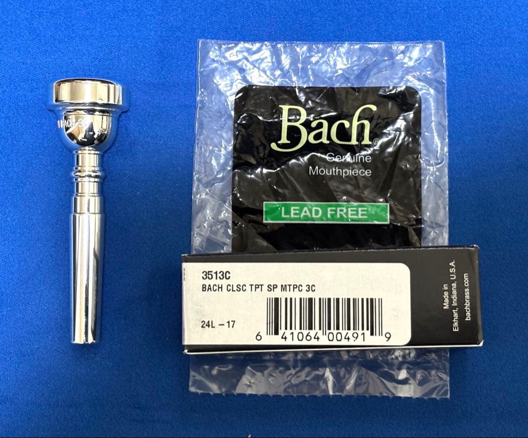 【hanahana】Bach バック トランペット マウスピース 3C