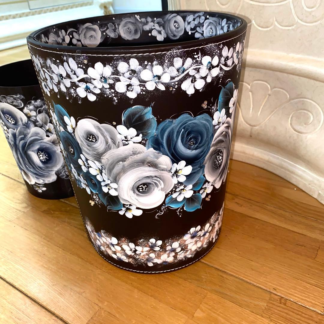 カーペットクリーナー　薔薇　手描き　トールペイント