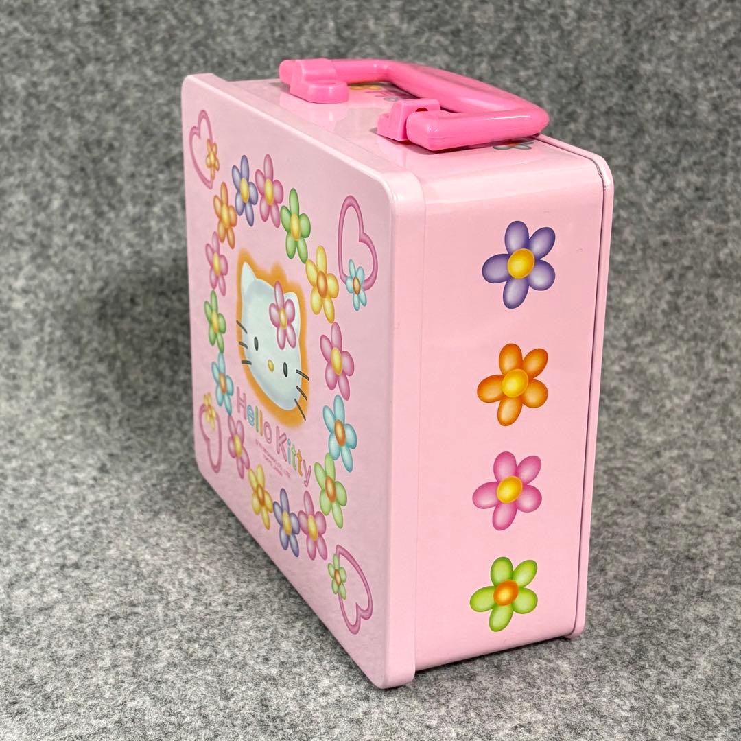 ハローキティ 収納ボックス 缶　カオハナ　ピンク