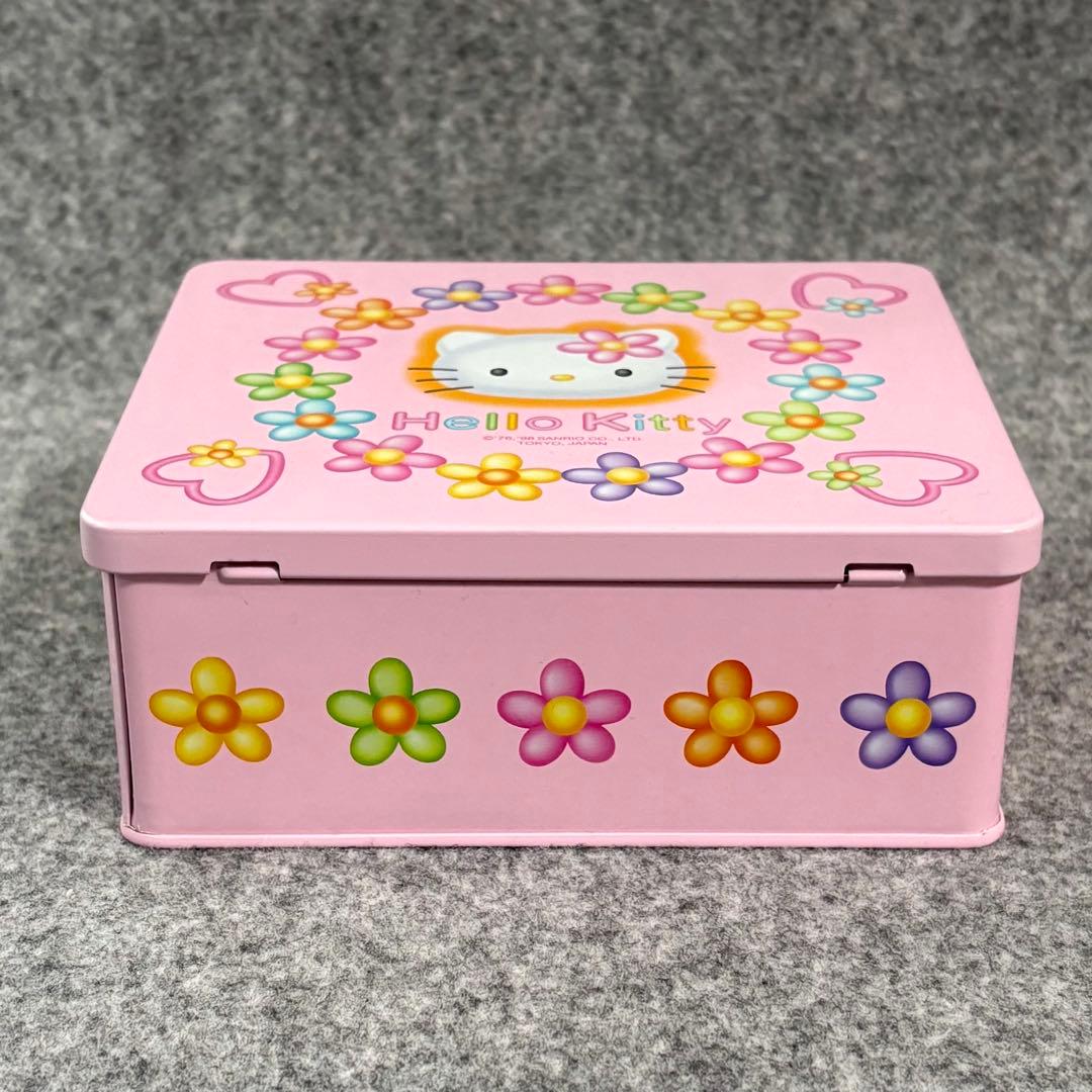 ハローキティ 収納ボックス 缶　カオハナ　ピンク
