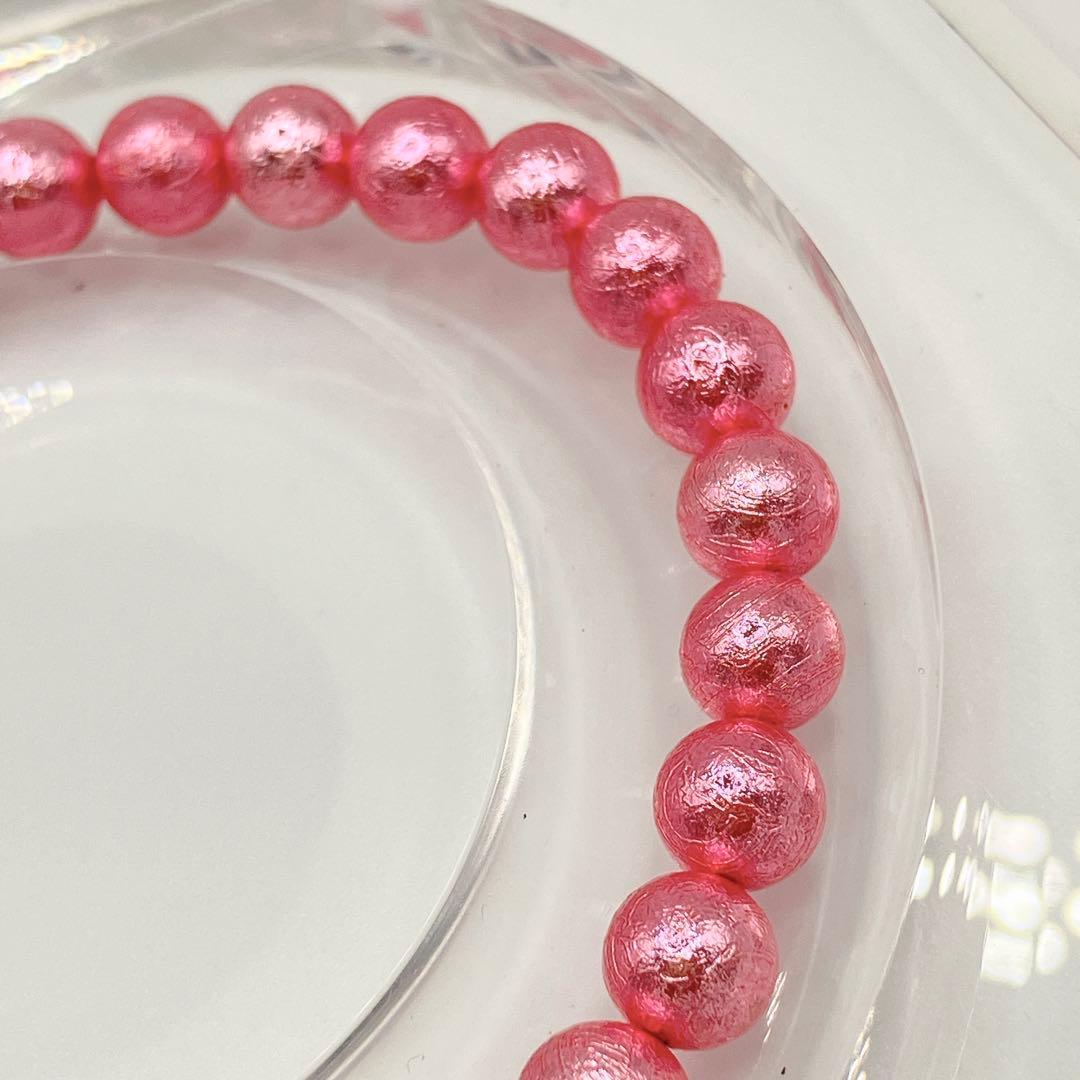 野*猫様 年末大セール！ピンク♡ギベオン隕石 ブレスレット6mm メテオライト鑑