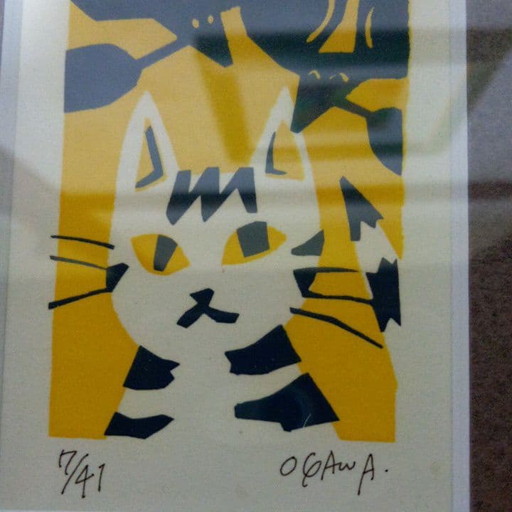 絵画　アート猫　作家物