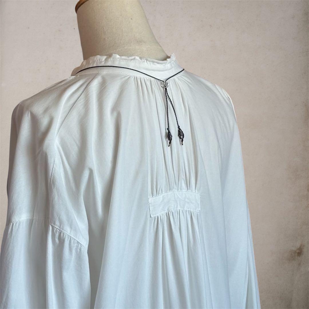 天然石マクラメネックレス ホワイトラブラドライト×アメジスト 紺色 コード