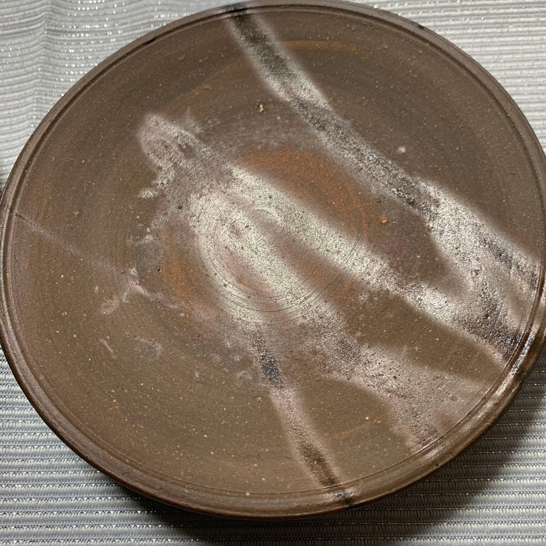 使用品未使用品　備前焼　陶器皿 　平皿　取り皿　銘々皿　5枚セット　緋襷