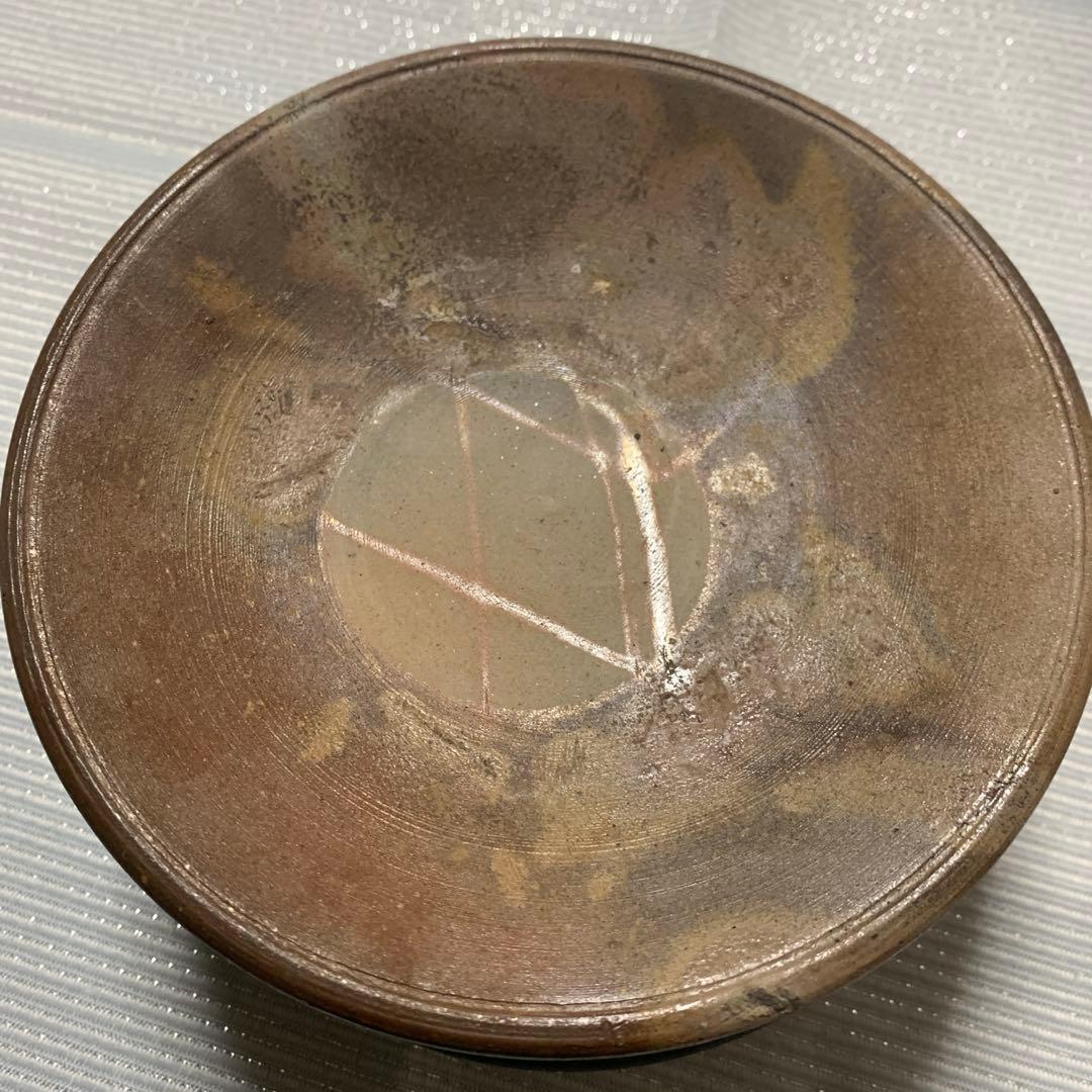 使用品未使用品　備前焼　陶器皿 　平皿　取り皿　銘々皿　5枚セット　緋襷