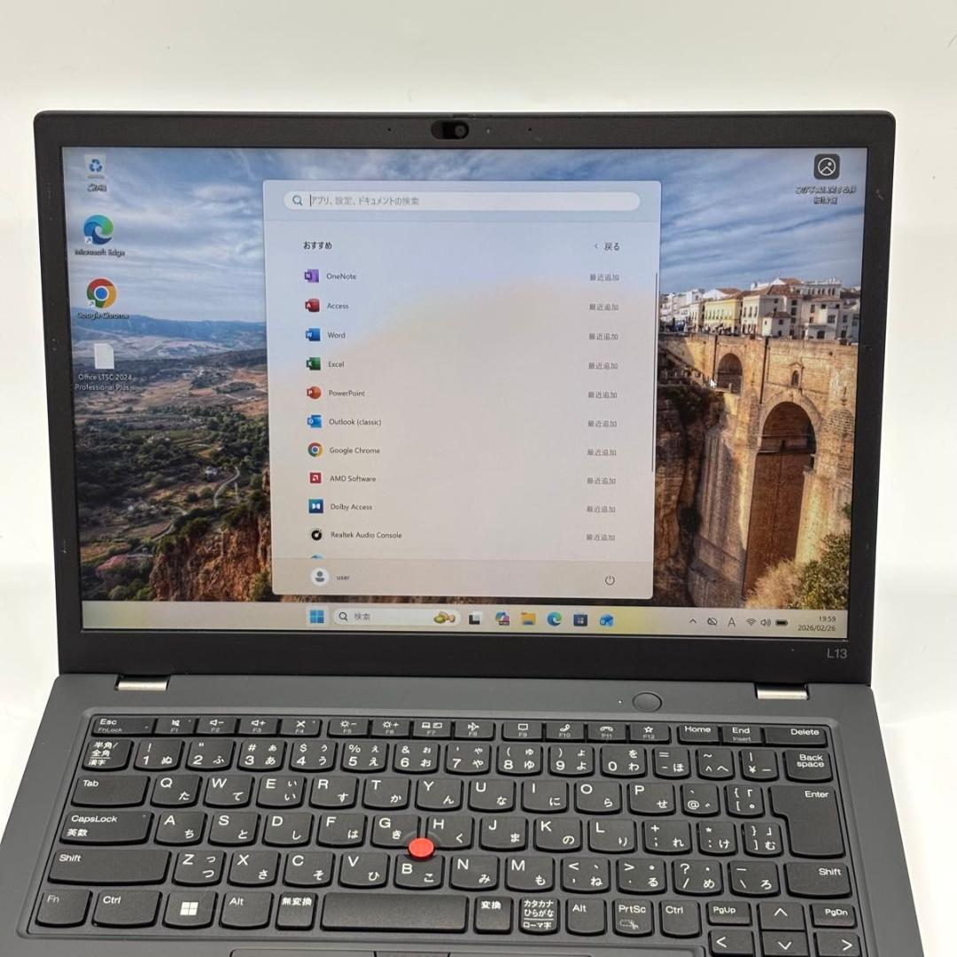 Windowsノート本体 ThinkPad L13 Gen3 AMD Ryzen5PRO 5675U 2