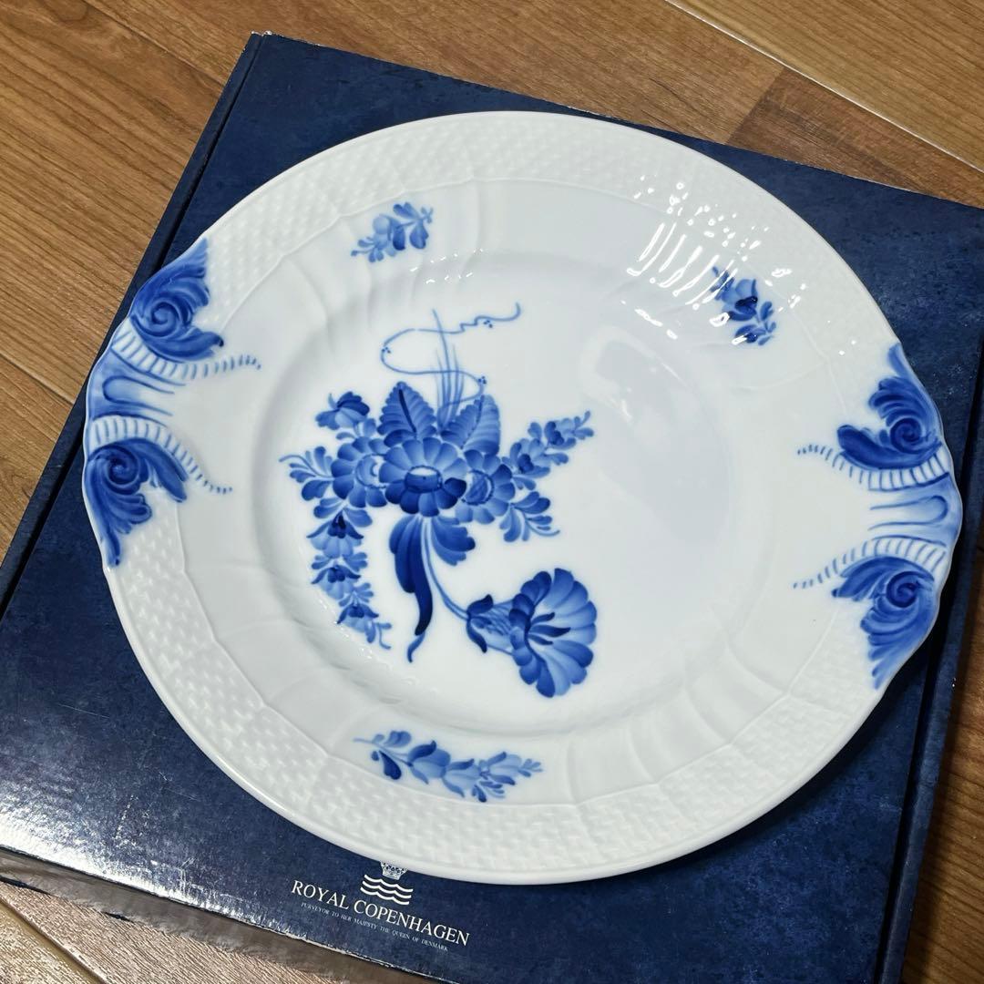 ロイヤルコペンハーゲン ブルーフラワー カーブ　大　プレート　皿　デンマーク製