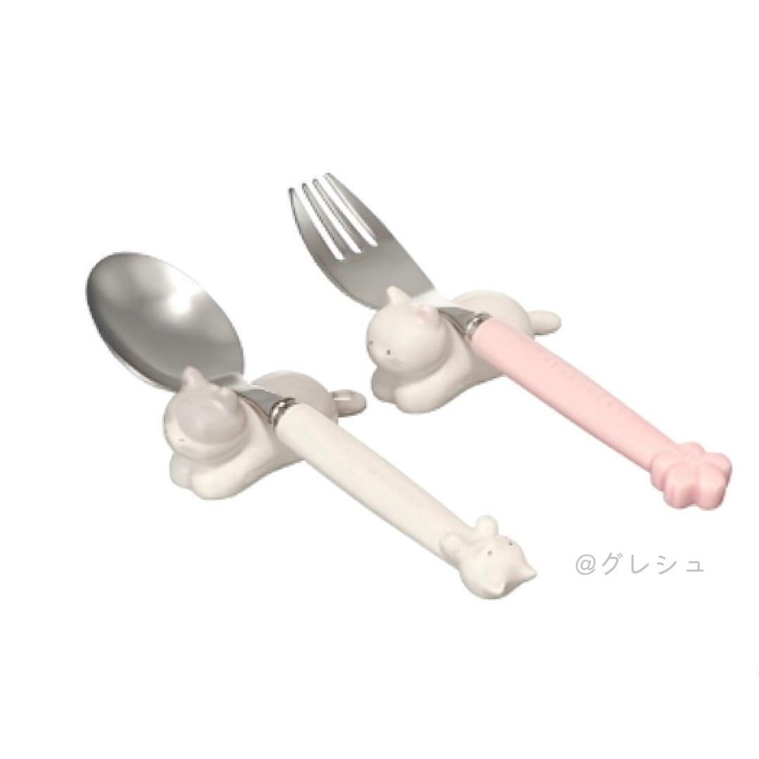 【韓国限定】スターバックス サクラシリーズ キャット カトラリーセット 2P 猫
