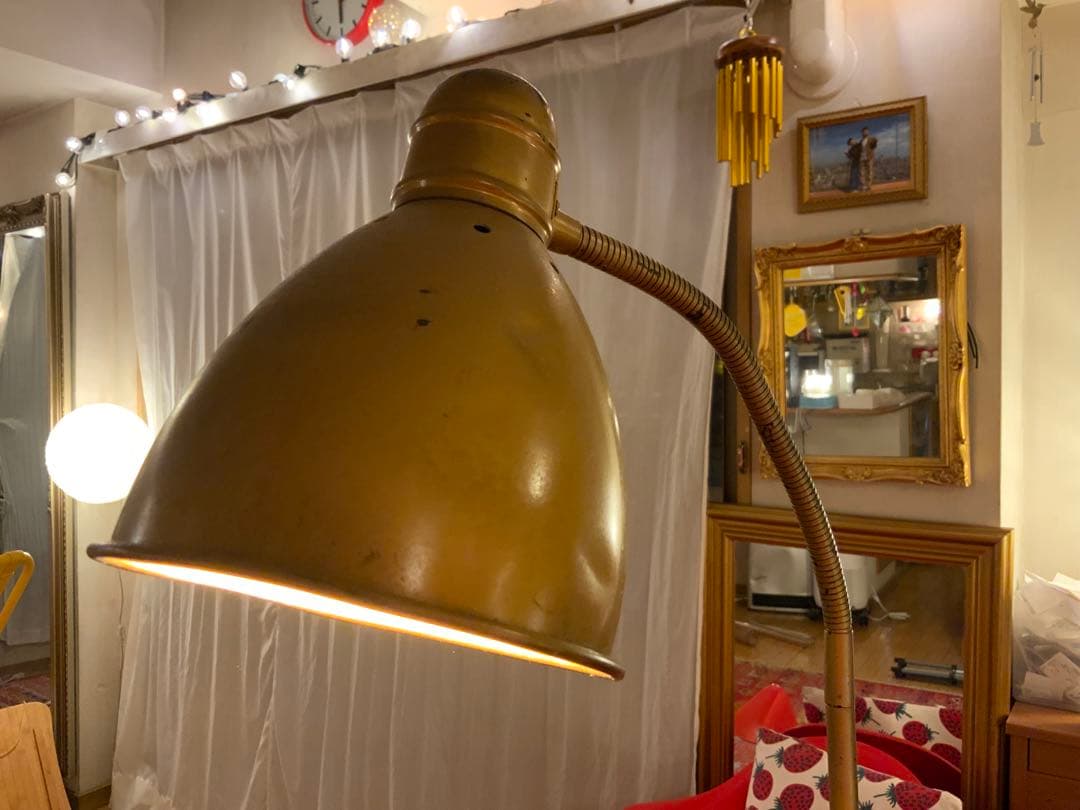 値下げ おしゃれ アンティーク フロアライト スタンド 140 ゴールド 訳