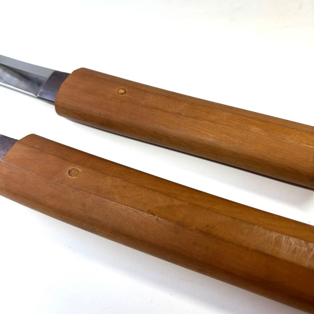 模造刀　白鞘　大小各1本　合金製　拵え　太刀　送料無料