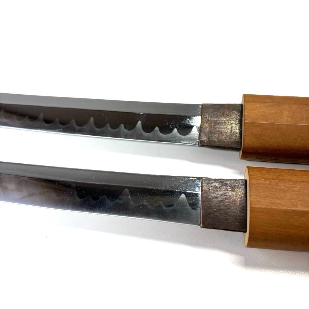 模造刀　白鞘　大小各1本　合金製　拵え　太刀　送料無料