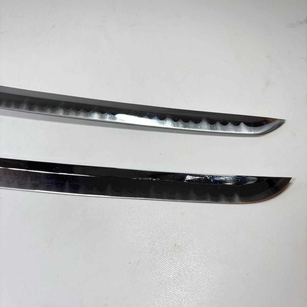 模造刀　白鞘　大小各1本　合金製　拵え　太刀　送料無料