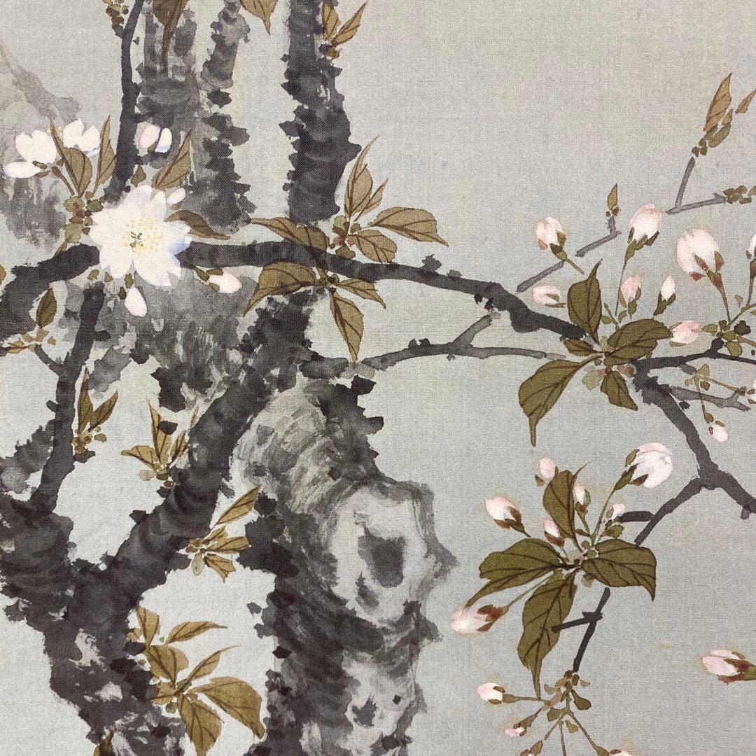 美品 掛け軸 小田海僊筆「桜花小禽図」逸翁美術館公認 縁起物 解説付