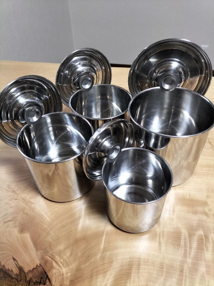 麻*夫様 ステンレス製調理用ポット4個セット