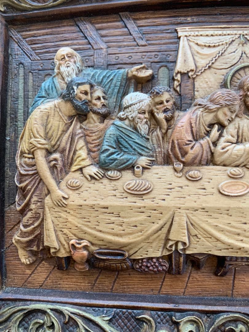 アンティーク　最後の晩餐 彫刻