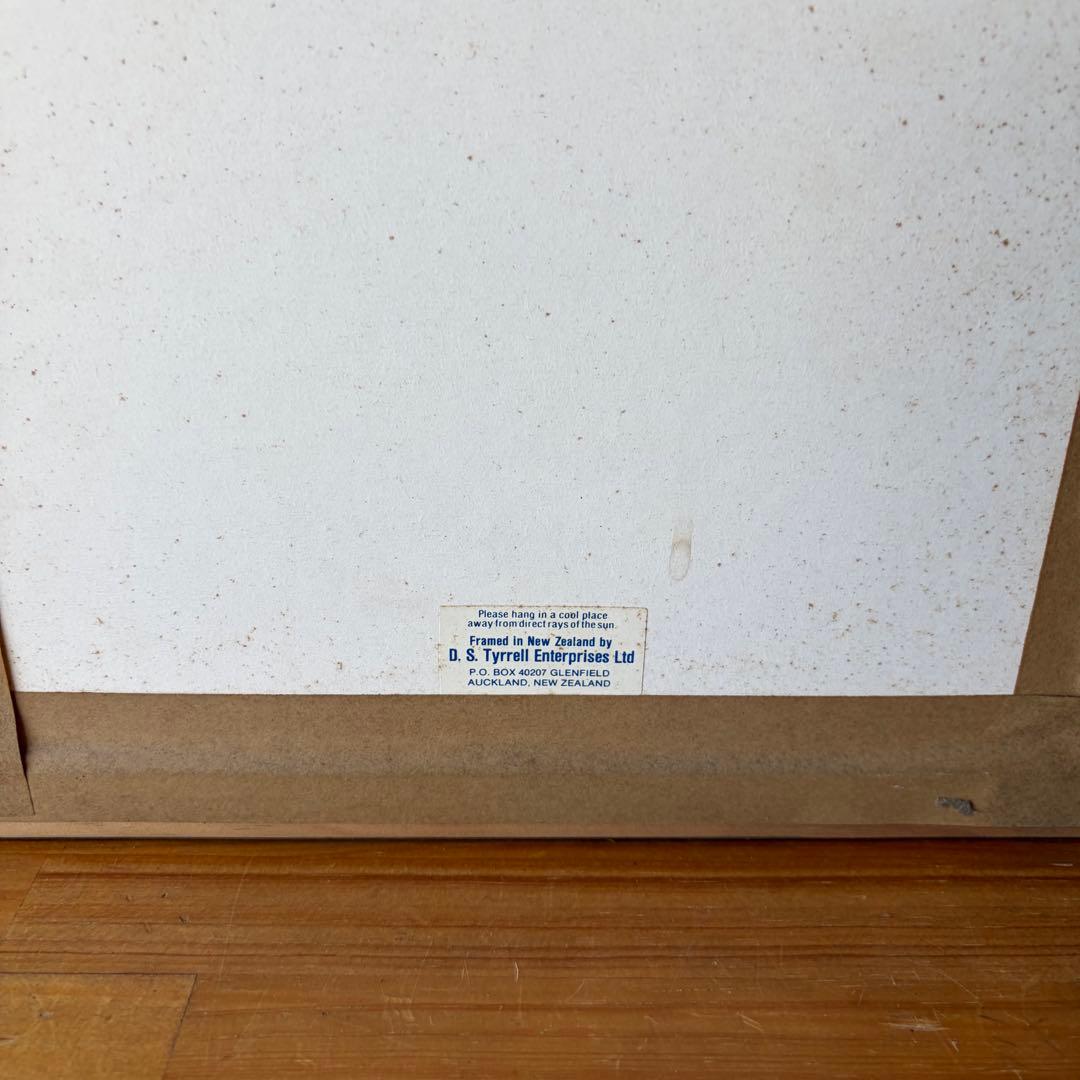 【アンティーク】額装 額縁 New Zealand ニュージーランド マップ