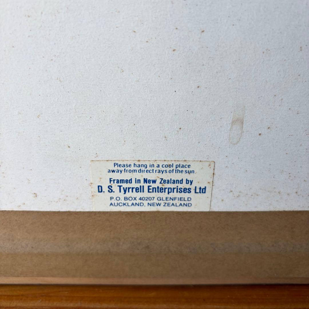【アンティーク】額装 額縁 New Zealand ニュージーランド マップ