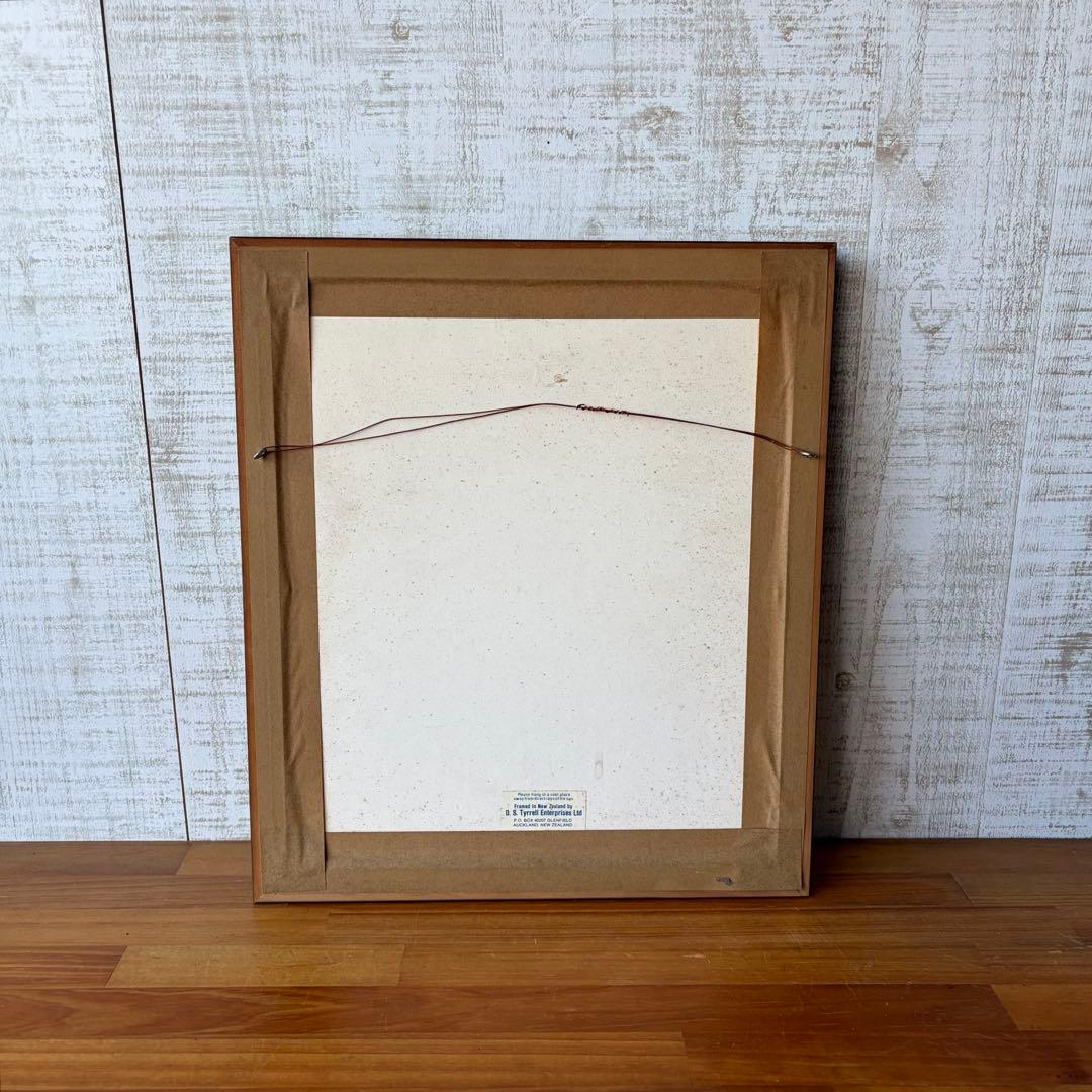 【アンティーク】額装 額縁 New Zealand ニュージーランド マップ