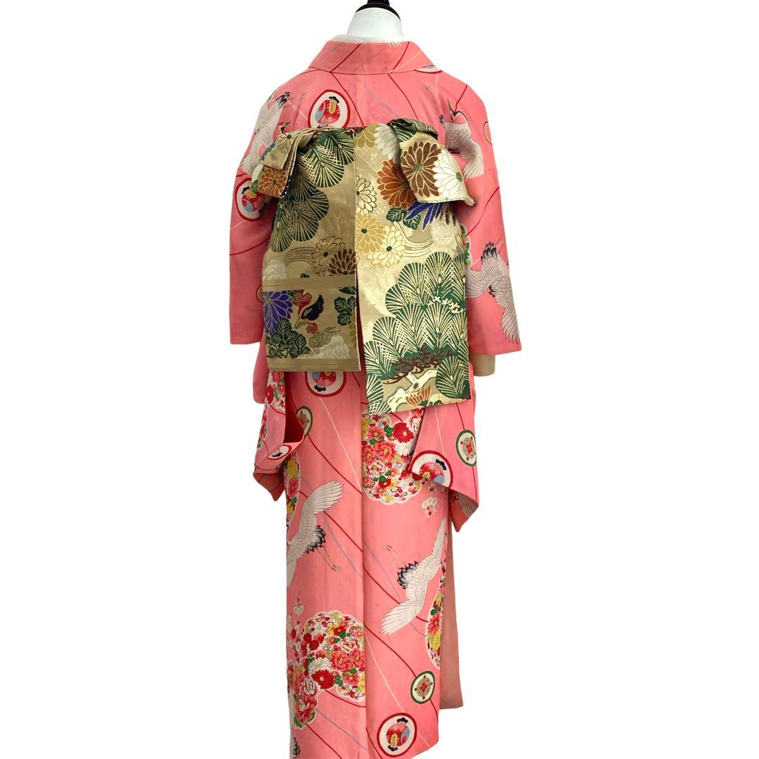 ★レトロ　ジュニア　アンティーク着物　大正ロマン　袴　七五三　十三詣り NO2