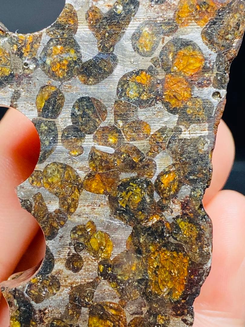 鑑別書付き パラサイト隕石 135g118㍉隕石 鉄隕石 隕石原石 セリコ隕石