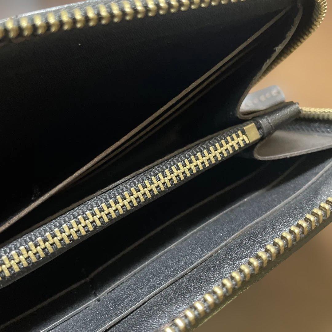 ドラゴン彫刻レザー長財布極美品